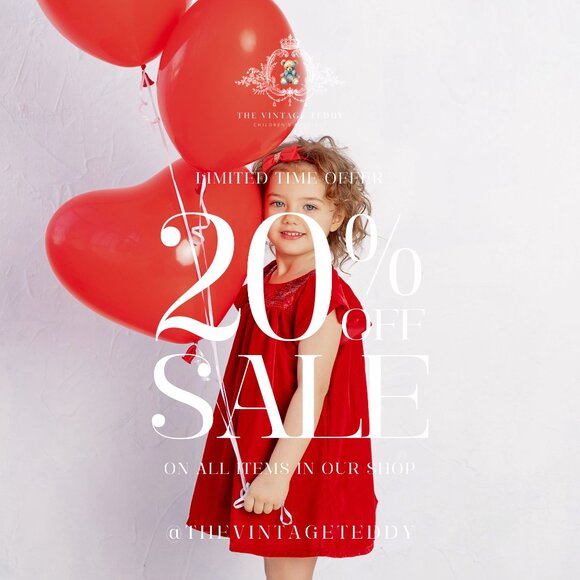 Valentine's Day Sale! 20% Off @thevintageteddy - Picture 1 of 1